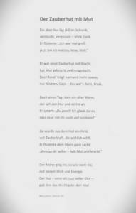 Gedicht Benjamin Doniè (9 D)